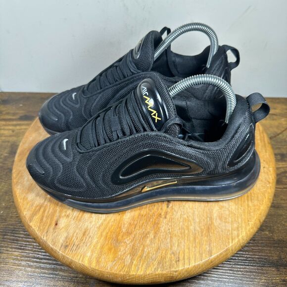 Nike Air Max 270 Black Metallic Gold Shoes Sneakers Women's Size 8.5 CT2548-001 - Picture 3 of 8